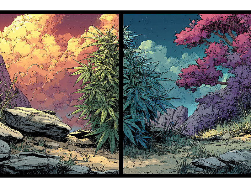 Реакция индики и сативы