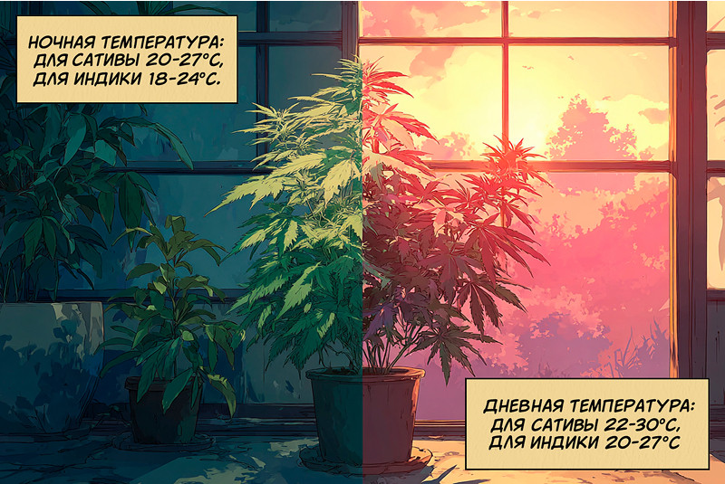 Температурный режим для конопли