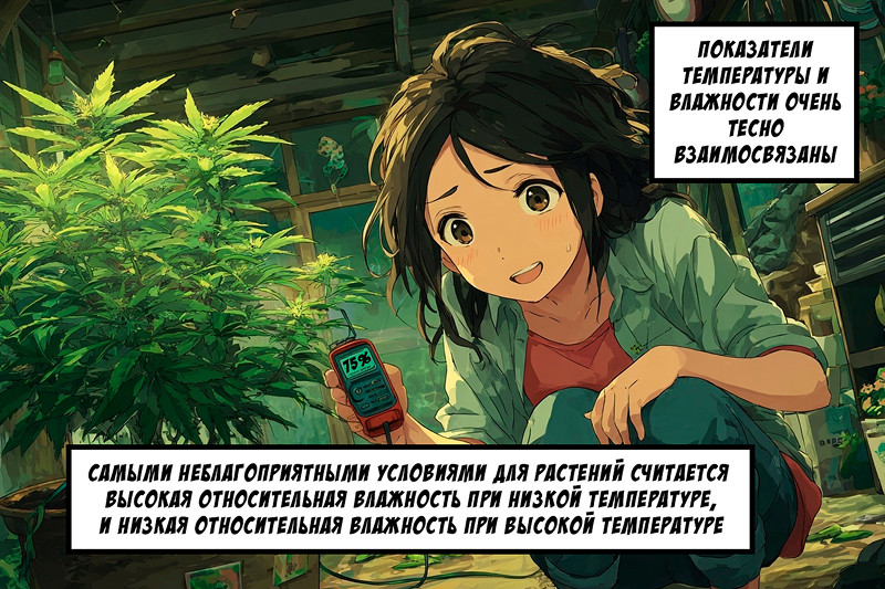 Способы контроля температуры при выращивании конопли